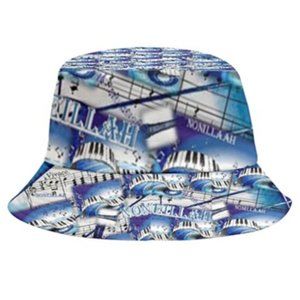 Noneillah's Blue Music Note/Music Sheet Bucket Hat